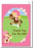 Horseback Riding - Birthday Party Thank You Cards