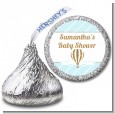 Hot Air Balloon Boy Gold Glitter - Hershey Kiss Baby Shower Sticker Labels thumbnail