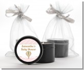 Hot Air Balloon Gold Glitter - Baby Shower Black Candle Tin Favors