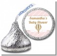 Hot Air Balloon Gold Glitter - Hershey Kiss Baby Shower Sticker Labels thumbnail