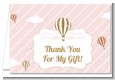 Hot Air Balloon Gold Glitter - Baby Shower Thank You Cards thumbnail