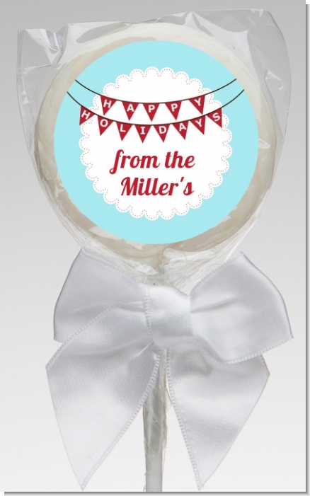 Hot Air Balloons - Personalized Christmas Lollipop Favors