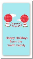 Hot Air Balloons - Custom Rectangle Christmas Sticker/Labels