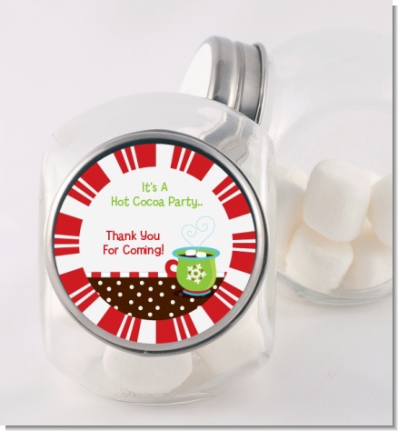 Hot Cocoa Party - Personalized Christmas Candy Jar