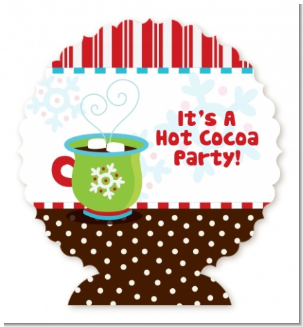 Hot Cocoa Party - Personalized Christmas Centerpiece Stand