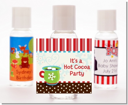 Hot Cocoa Party - Personalized Christmas Hand Sanitizers Favors