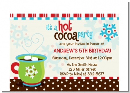 Hot Cocoa Party - Christmas Petite Invitations