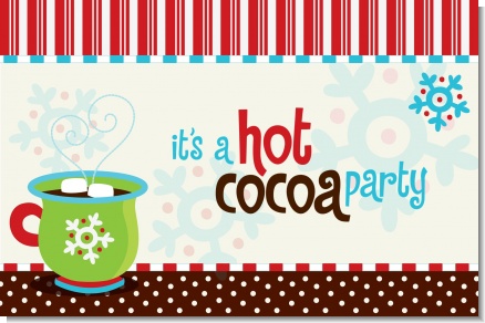 Hot Cocoa Party - Personalized Christmas Placemats