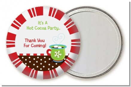 Hot Cocoa Party - Personalized Christmas Pocket Mirror Favors