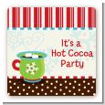 Hot Cocoa Party - Square Personalized Christmas Sticker Labels thumbnail