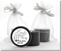 House Warming - Bridal Shower Black Candle Tin Favors