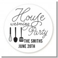 House Warming - Round Personalized Bridal Shower Sticker Labels thumbnail