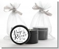 Hugs & Kisses From Mr & Mrs - Bridal Shower Black Candle Tin Favors thumbnail