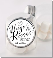 Hugs & Kisses From Mr & Mrs - Personalized Bridal Shower Candy Jar
