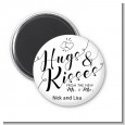 Hugs & Kisses From Mr & Mrs - Personalized Bridal Shower Magnet Favors thumbnail