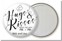 Hugs & Kisses From Mr & Mrs - Personalized Bridal Shower Pocket Mirror Favors