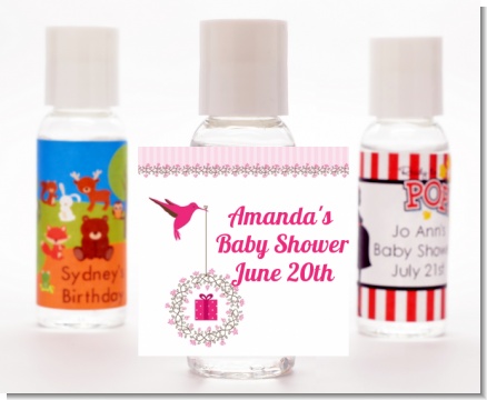 Hummingbird - Personalized Baby Shower Hand Sanitizers Favors