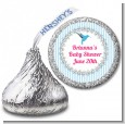 Hummingbird - Hershey Kiss Baby Shower Sticker Labels thumbnail