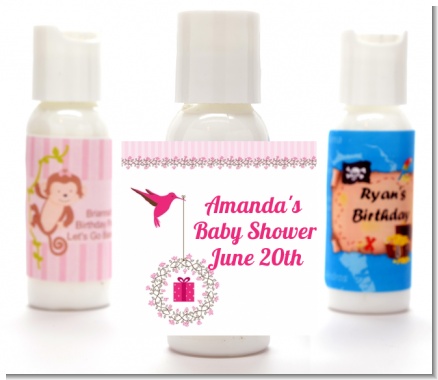 Hummingbird - Personalized Baby Shower Lotion Favors