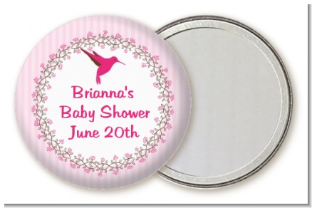 Hummingbird - Personalized Baby Shower Pocket Mirror Favors