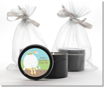 Humpty Dumpty - Baby Shower Black Candle Tin Favors