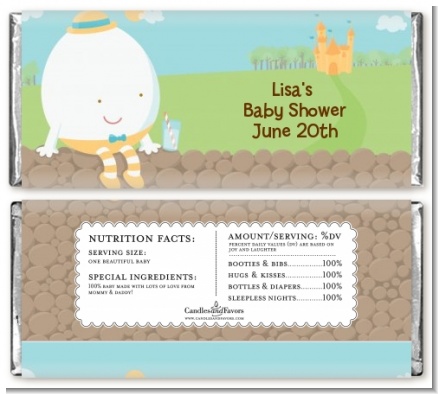 Humpty Dumpty - Personalized Baby Shower Candy Bar Wrappers