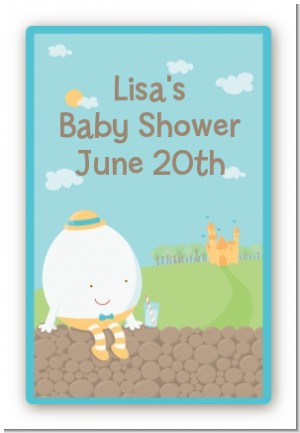 Humpty Dumpty - Custom Large Rectangle Baby Shower Sticker/Labels