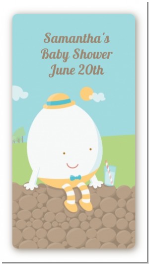 Humpty Dumpty - Custom Rectangle Baby Shower Sticker/Labels