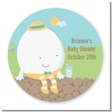 Humpty Dumpty - Round Personalized Baby Shower Sticker Labels