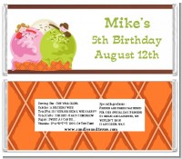 Ice Cream - Personalized Birthday Party Candy Bar Wrappers