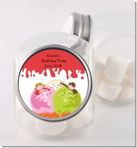 Ice Cream - Personalized Birthday Party Candy Jar