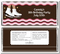 Ice Skating African American - Personalized Birthday Party Candy Bar Wrappers