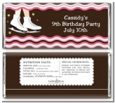 Ice Skating - Personalized Birthday Party Candy Bar Wrappers