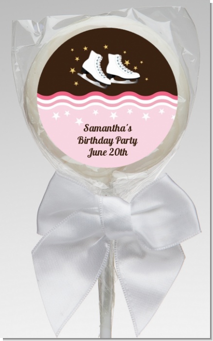 Ice Skating - Personalized Birthday Party Lollipop Favors