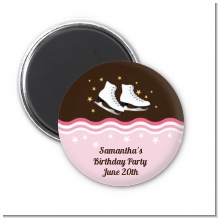 Ice Skating - Personalized Birthday Party Magnet Favors