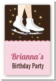 Ice Skating - Custom Large Rectangle Birthday Party Sticker/Labels