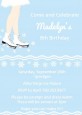 Ice Skating with Snowflakes - Birthday Party Invitations thumbnail