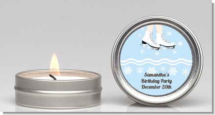 Ice Skating with Snowflakes - Birthday Party Candle Favors