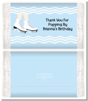 Ice Skating with Snowflakes - Personalized Popcorn Wrapper Birthday Party Favors