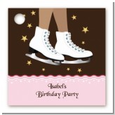 Ice Skating African American - Personalized Birthday Party Card Stock Favor Tags