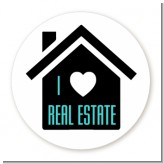 I Love Real Estate - Round Personalized Real Estate Sticker Labels