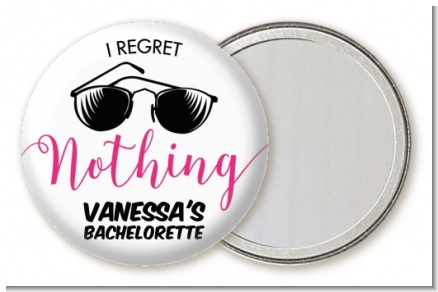 I Regret Nothing - Personalized Bridal Shower Pocket Mirror Favors