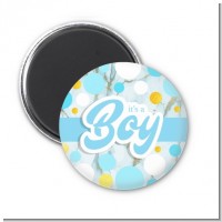 It's A Boy Blue Gold - Personalized Baby Shower Magnet Favors