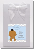 It's A Boy Chevron African American - Baby Shower Goodie Bags