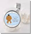 It's A Boy Chevron African American - Personalized Baby Shower Candy Jar thumbnail