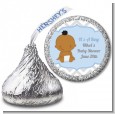 It's A Boy Chevron African American - Hershey Kiss Baby Shower Sticker Labels thumbnail