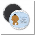 It's A Boy Chevron African American - Personalized Baby Shower Magnet Favors thumbnail