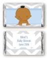 It's A Boy Chevron African American - Personalized Baby Shower Mini Candy Bar Wrappers thumbnail