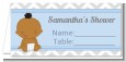 It's A Boy Chevron African American - Personalized Baby Shower Place Cards thumbnail