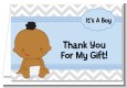 It's A Boy Chevron African American - Baby Shower Thank You Cards thumbnail